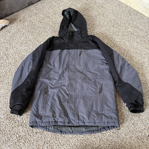 ll bean Bean Rugged Ridge mens medium jacket gray black insulated winter Parka